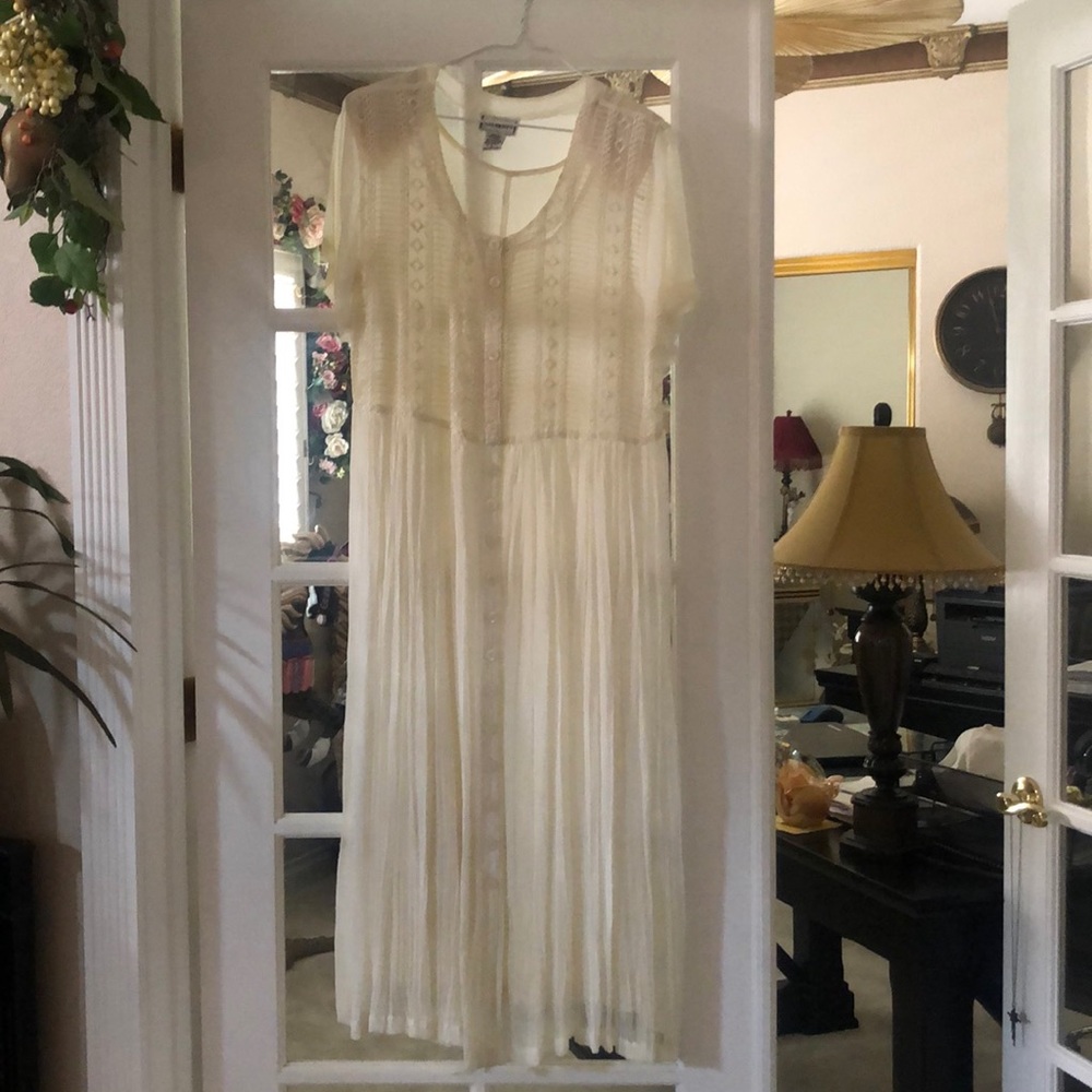 Vintage cream maxi dress